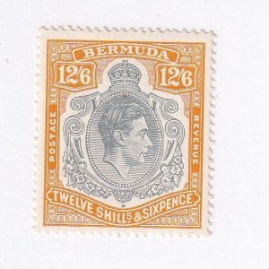 BERMUDA # 127a VF-MLH Perf 14 12/6sh KGV1 ISSUE CAT VALUE $110  KIMSS30 STAMPS