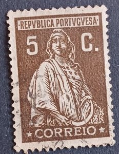 Portugal 1926-1930 Ceres 5C Brown Used