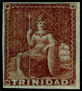 TRINIDAD AND TOBAGO SG7, 1d brownish red, NH MINT. Cat £300.