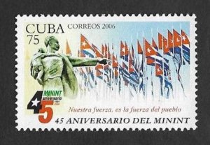 SD)2006 CUBA 45TH ANNIVERSARY OF THE MINISTRY OF THE INTERIOR, OUR STRENGTH IS