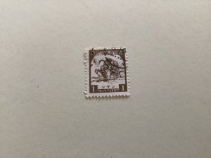 Japanese occupation  Burma 1943 one cent brown used stamp A4242