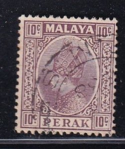 Malaya Perak 1935 Sc 75 10c Used