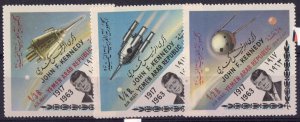 Thematic stamps YEMEN REPUBLIC 1964 KENNEDY O/PT 259/61 mint