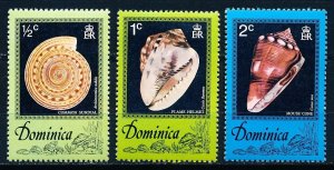 Dominica #513-515 Short Set of 3 MNH