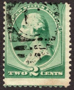 1887, US 2c, Washington, Used, Sc 213