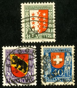 Switzerland Stamps # B18-20 Used Value $97.00