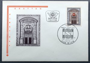 Austria #948 First Day Cover 39th Congress Intl Statistical Institure Vienna