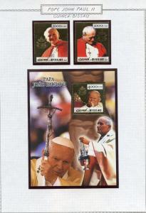 POPE JOHN PAUL II LOT GUINEA BISSAU  OF STAMPS AND SOUVENIR SHEETS  MINT NH 