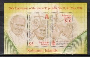 Solomon Islands 970 Pope John Paul II Mint NH