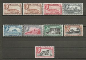 GIBRALTAR 1938/51 SG 122/30 (between) MINT Cat £662