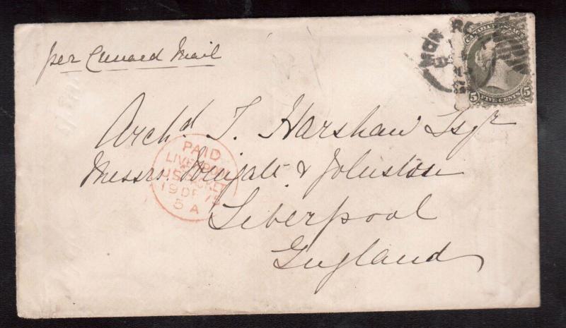 Canada #26iv Used On Cover To Liverpool **With Certificate**