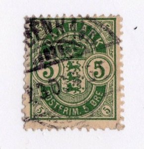 Denmark stamp #43, used