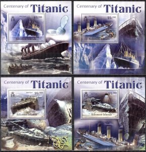 Solomon Islands 2012 Cruise Ships Titanic 4 S/S MNH