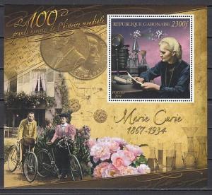 Gabon, 2011 issue. Marie Curie s/sheet.