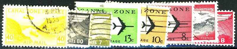 CANAL ZONE #USED AIR POST STAMPS 