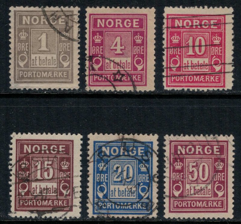 Norway #J1-6  CV $11.80