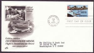 C115 First Transpacific Airmail Artcraft FDC