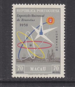 MACAU, 1958 Brussels International Fair 70a., lhm