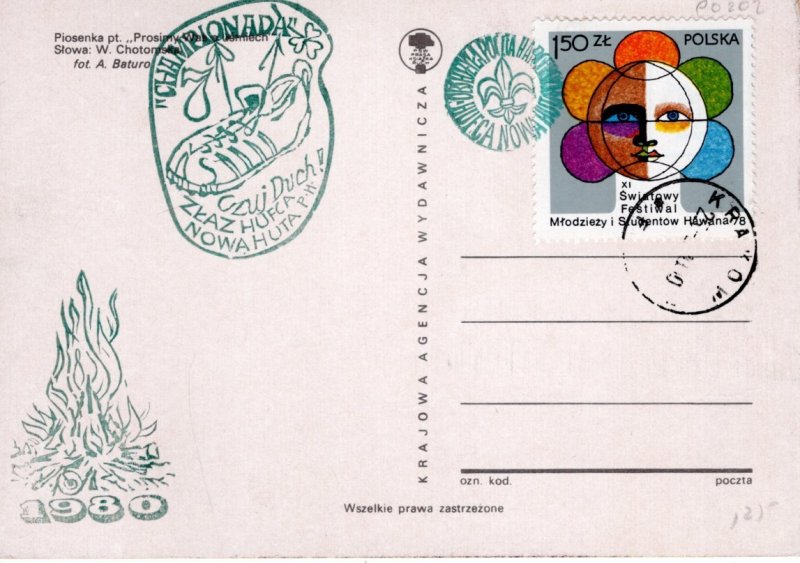 Poland 1980 Postcard with Sc 2272 stamp