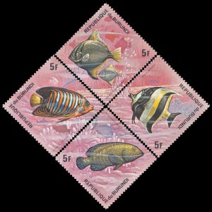 Burundi 1974 Sc 452a-d Fish CV $6.40