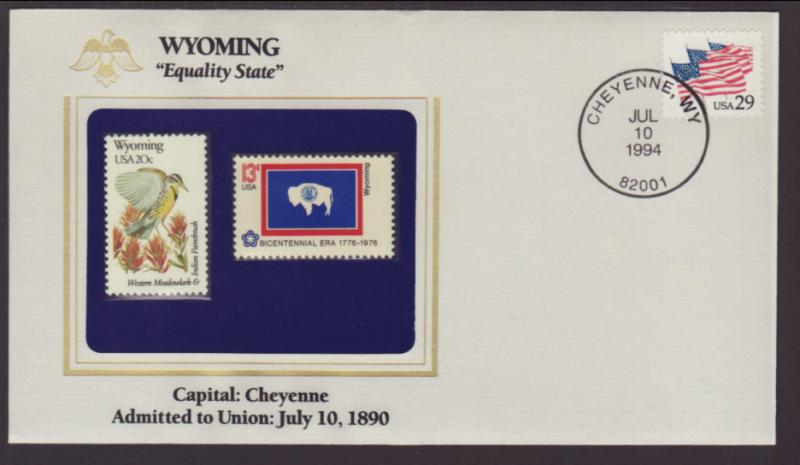 US Wyoming State Flag,Bird and Flower Cover BIN