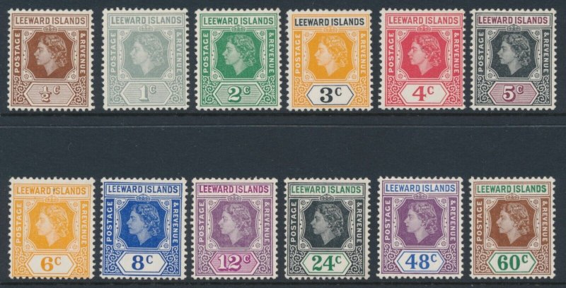 Leeward Islands 1954 SG 126-137 Part set Queen Elizabeth II Mint Hinged