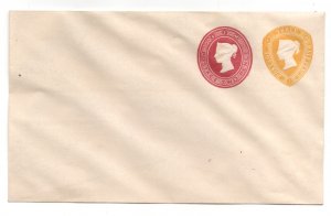 GB QV 2d + 1 1/2d Compound Postal Stationery Cover unused WS35563