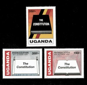 Uganda 1996 - THE CONSTITUTION - Set of 3 Stamps (Scott #1472-4) - MNH