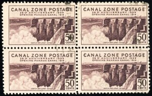 Canal Zone Stamps # 135 Used VF Block Of 4