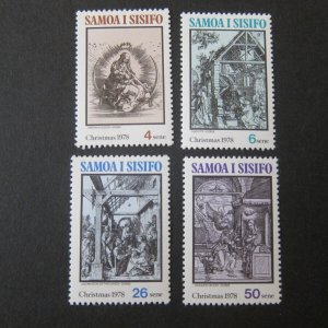 Samoa 1978 c 495-8 Christmas Religion set MNH