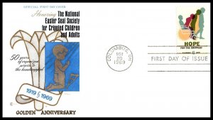 7793 FDC SCOTT 1385 – 1969 6c Hope for the Crippled