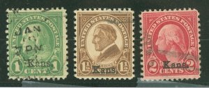 United States #658-660 Used Multiple