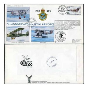 RAF(75)5a 75th Ann of the RAF No.11 Squadron Standard Cover