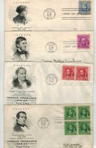 1940 FAMOUS AMERICANS COMPLETE SET OF 35 ARTCRAFT Authors Poets Inventors etc