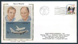 Space Shuttle Enterprise - Colorano Silk Cachet  MG