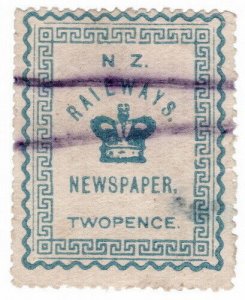 (I.B) New Zealand Railways : Newspaper Stamp 2d