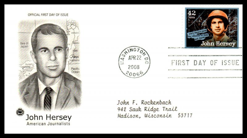 US 4248-4252 Journalists PCS Set of Five Typed FDC