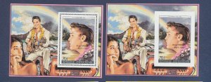 CENTRAL AFRICAN REPUBLIC - Sc 851Aa perf & imperf,- 70 Fr - MNH S/S - ELVIS