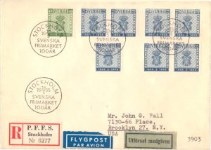 Sweden Scott 474-476 Typewritten Address.