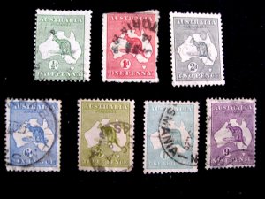 AUSTRALIA - SCOTT# 1-3,5,8-10 - USED - CAT VAL $70.00