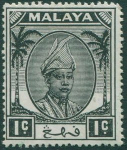 Malaysia Pahang 1950 SG53 1c black Sultan Sir Abu Bakar MLH