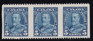 Canada 1935 - 5c King George V , M-XF-NH-LH Imperf Vert. Strip # 221a