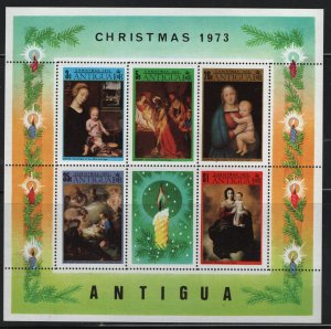 ANTIGUA, 320A, SOUVENIR SHEET,  MNH, 1973 Christmas type