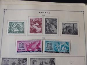 Rwanda 1962-1980  Mint/Used Stamp Collection on Scott Int Alb Pgs