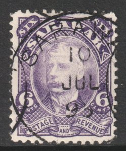 Sarawak Scott 30 - SG30, 1895 Sir Charles Brooke 6c used