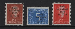 Netherlands  New Guinea   #B1-B3  MH  1953  flood relief