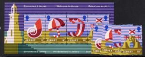 Jersey 124-7a MNH - Lighthouse, Beach Umbrella, Flags