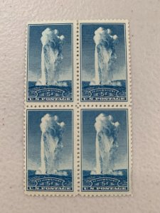 Scott # 744 - 5c Blue - National Parks - block of 4 - MH