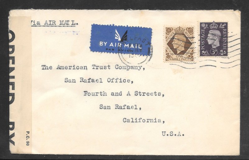 Just Fun Cover Great Britain #240,248 JUL/4/1941 Censored Air mail (my2798)