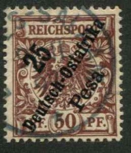 German East Africa SC# 10 o/p  25 PESA on Germany 50pf  MH